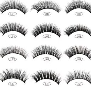 HP Bronson Eyelash set 3D false long and natural eye makeup 10 pairs