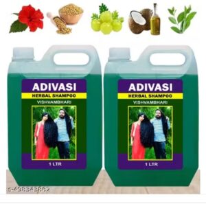 Adivasi Hair Shampoo with Goodness of and Loki Oil Hair 1 LTR Hair Shampoo Pack of 2