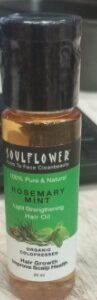 Soulflower Rosemery mint Hair Oil improve scalp health 20ml