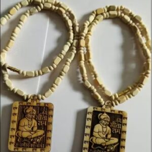 Private Label Dev Vidhya New Wooden Tulsi Mala With Hanuman Locket Pack Of 2
