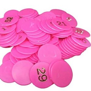 Private Label 1 to 100 Plastic Token Pink