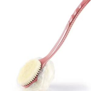 Private Label 2 IN 1 Back Body Bath Brush pink colour