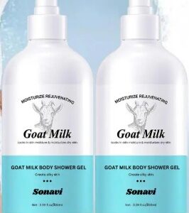 Sonavi Goat milk shower gel body wash for Moisturizing 200 ml pack of 2
