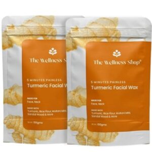 The Wellness Shop Turmeric Facial Wax Powder 100g Pack of 2
