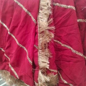 Private Label Women s Embroidered Dupatta Colour Red