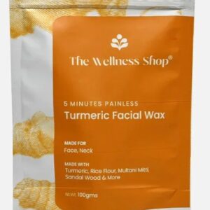 THE WELLNESS SHOP Turmeric facial wax 5 MINUTES PAINLESS WAX HERBAL WAX POWDER 100GMS