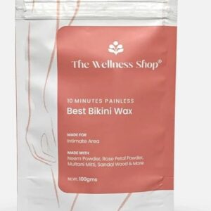 The wellness Shop Bikini Wax Powder 10 Minutes Herbal Hair Removal Wax Easy to use at home 100gm