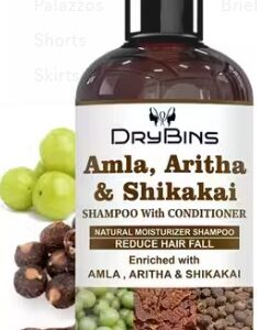 Drybins Amla Aritha Shikakai Shampoo for Anti hairfall and Anti dandruff pack of 1