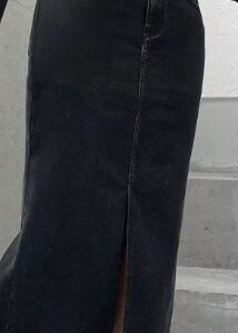 dolsia Women Washed Pencil Maxi Skirt size 26 colour black