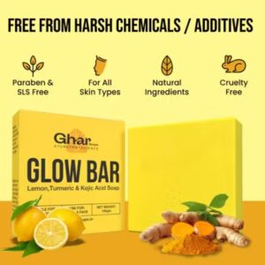 Ghar Soaps Glow Bar Made with Kojic Acid For Brightening Underarm 100GM
