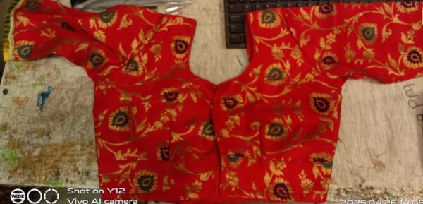 Private Label banarasi blouse Size 36 Alterable Color Red and multicolor design