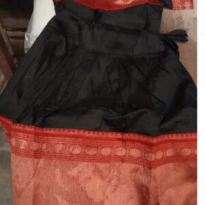 Private Label Silk Solid South Indian Lahenga Choli BLACK Size 0 to 3 months