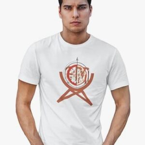 Private Label White Round Neck Cotton Half Sleeved Mens TShirt with Printed Graphics Size S