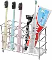 Toothbrush 2 Sided Steel Holder Wall Mount