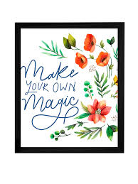 Make Your Own Magic Theme Framed Art Print For Wall Decor Size 13Point5 X 17Point5 Inch