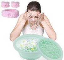 Face Bowl For Ice With Built In Ice Tray Portable Foldable Silicone Ice Facial Bowl