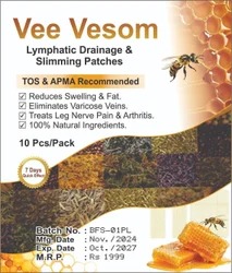 Vee Vesom Lymphatic Drainage Slimming Patches Pack Of 10