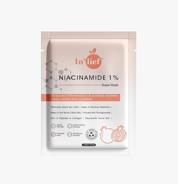 Inlief Niacinamide 1 Sheet Mask For Glowing Skin 20Ml