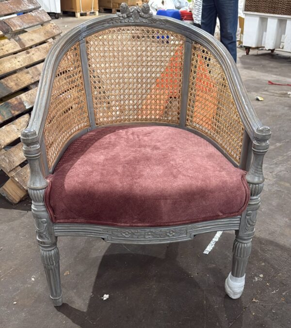Sheesham Wood Wooden Carved Chair With Cushion