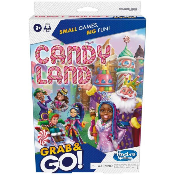 Hasbro Gaming Candyland Grab And Go Portable Travel Game For 2 To 4 Players Ages 3