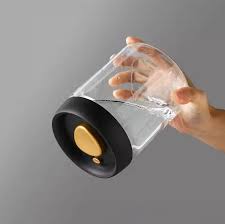 Enhabit Vactop Borosilicate Storage Jar Medium Black