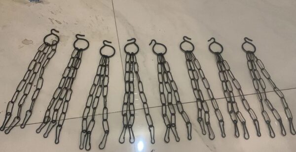 Multicolor Stainless Steel Hanging Basket Metal Pack Of 10