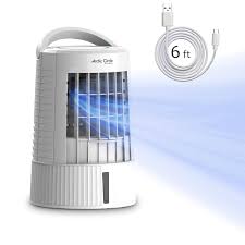 Symphony White 5W Duet Mini Table Top Fan Cooler