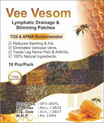 Vee Vesom Lymphatic Drainage Slimming Patches 10Pcs
