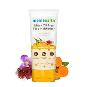 Mamaearth Ubtan Oil Free Face Moisturizer With Turmeric Saffron For Skin Brightening 80G