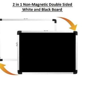 Aluminium Double Sided Magnetic Black Board 12X24 Inch