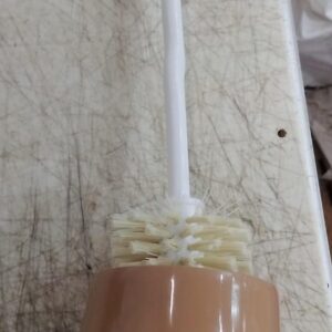Brown And White Color Toilet Brush With Holder