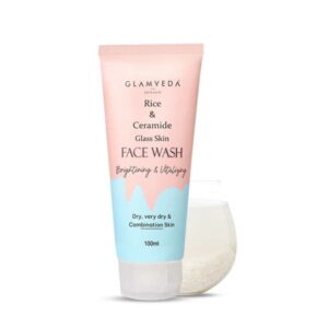 Glamveda Rice Ceramide Glass Skin Face Wash 100Ml