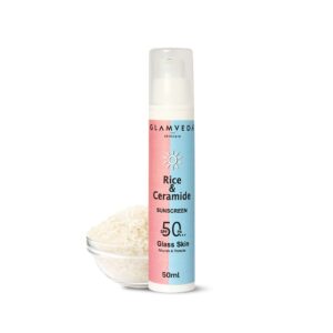 Glamveda Korean Glass Skin Rice Ceramide Dewy Sunscreen 50Gm
