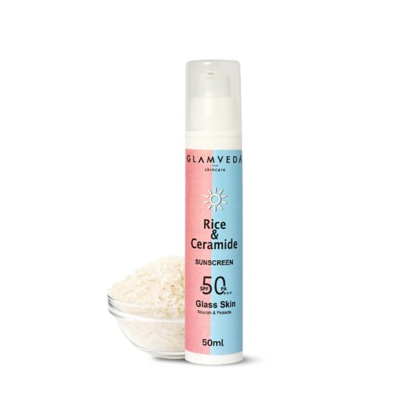Glamveda Korean Glass Skin Rice Ceramide Dewy Sunscreen 50Gm