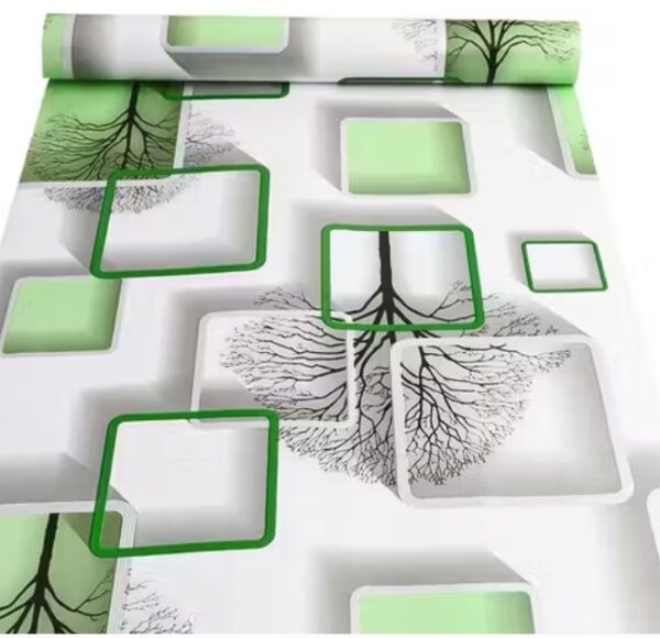 White Printed Adhesive Wallpaper For Home Decoration 3 Meter