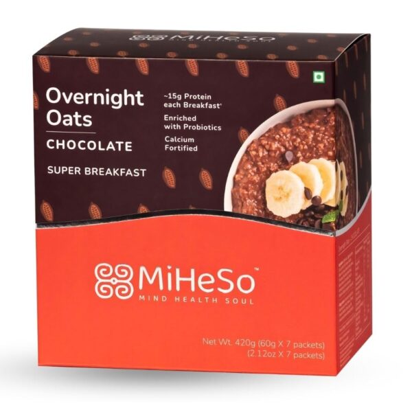Miheso Overnight Rolled Oats Chocolate Flavour 420 G
