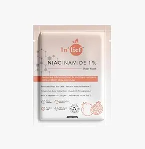 Inlief Niacinamide 1 Sheet Mask For Glowing Skin 7Point95Ml