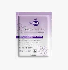 Relief Salicylic Acid 1 Sheet Mask For Glowing Skin 7Point95Ml