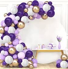 Party Propz Rubber Balloons For Decoration 83 Pcs Purple Balloons For Birthday Decoration Balloon