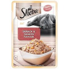 Sheba Rich Premium Adult Wet Cat Food Skipjack Salmon Flavour 35 G Pouch