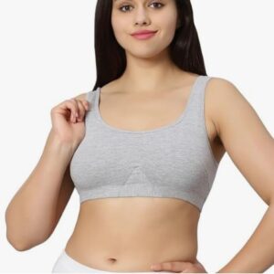 Blue Nixie Cotton Seamless Sports Bra colour grey size 5XL