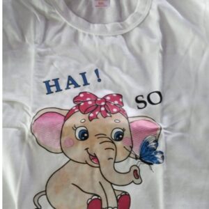 Private Label KIDES T SHIRT FREE SIZE WHITE
