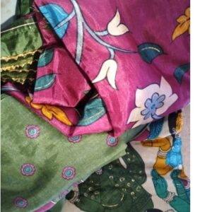 Private Label Womens Collection Dolla Silk Lehenga Choli Patola Print with Foil Work With Unstitched Blouse