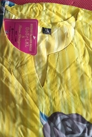 Private Label Womens Yellow Kurta And Pant Set XL Size