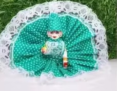Private Label Laduu Gopal Ji Dress Green Colour