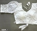 Private Label Cotton Hakoba Puff Sleeve Readymade Padded Blouse White Free Size