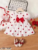 Private Label Kids Frock White Red 18 Size