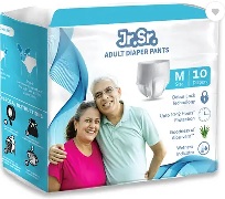 Jr Sr Pull Up Pants with Wetness Indicator m Size 10 Pcs