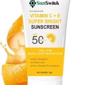 Sunscreen SPF 50 PA Vitamin C E Super Bright Sunscreen 60 g