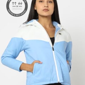 PERFORMAX Colourblock Puffer Hooded Jacket lt blue XXL